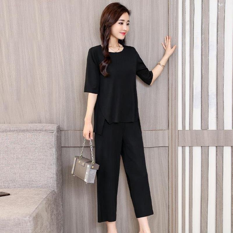 Chiffon Splicing Block Meat Shows Thin Two Female Sets