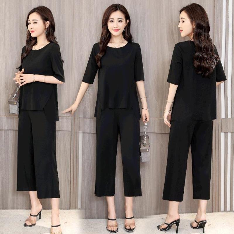 Chiffon Splicing Block Meat Shows Thin Two Female Sets